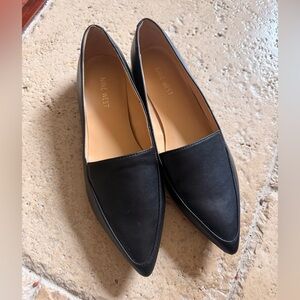 Nine West Black Pointed Loafers